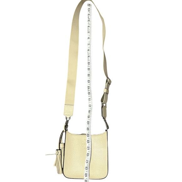 Tory Burch Women's Thea Mini Web Leather Shoulder Bag Purse in New Cream - Picture 14 of 14